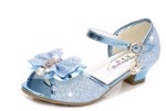 Børnefest sandal, Miss Cindrella, lyseblå (fint glimmer)
